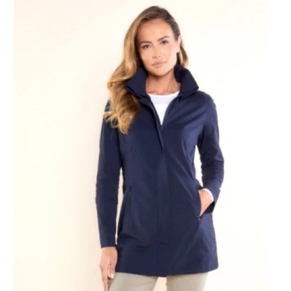 ✨ ANATOMIE ✨ City Slick Travel Jacket Navy Blue Mid Weight Like New Size Large - Picture 2 of 11